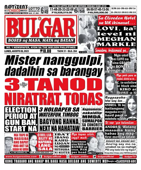 bulgar tabloid showbiz|Bulgar Newspaper/Tabloid August 28, 2024 (Digital).